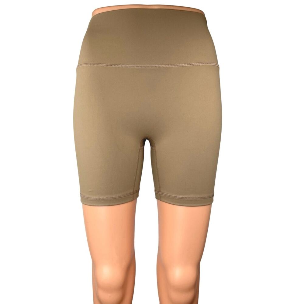 Set Active Sportbody Brown Tan High Waist Activewear Yoga Cycling Biker Shorts M